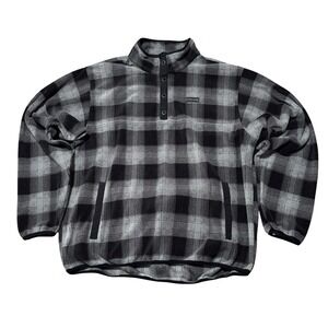Cinch Men's 1/4 Snap Pullover Plaid Fleece Sweater Size XXL 26 x 30
